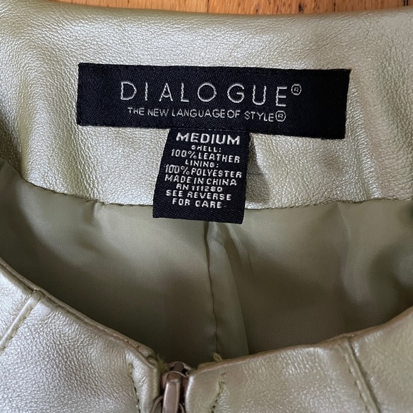 Women's Dialogue Leather Jacket. Metallic - Picture 6 of 8